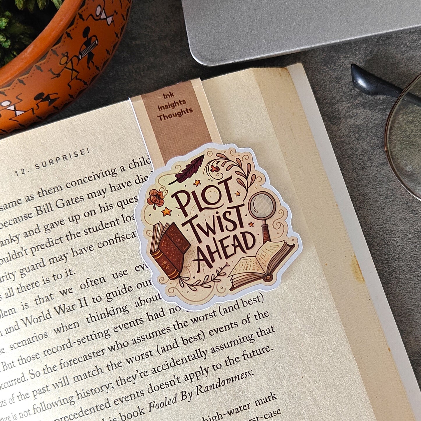 Plot Twist Ahead - Magnetic Bookmark