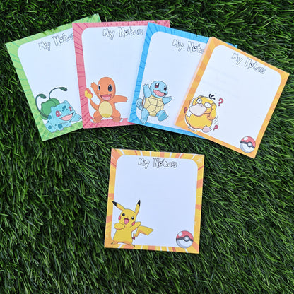 Pokemon - Magnetic Notepad - Pack of 5 Notepads