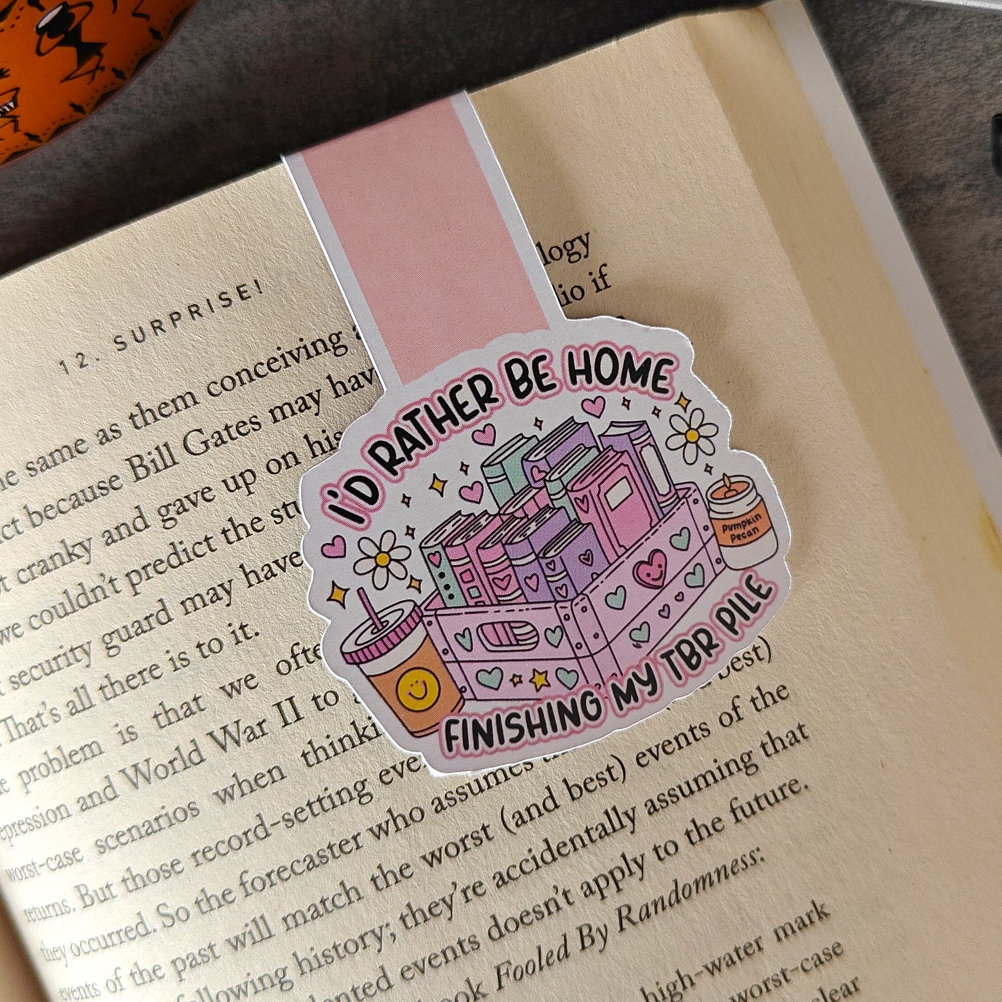 I'd rather be home reading - Magnetic Bookmark