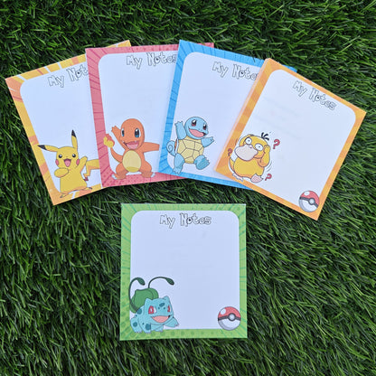 Pokemon - Magnetic Notepad - Pack of 5 Notepads