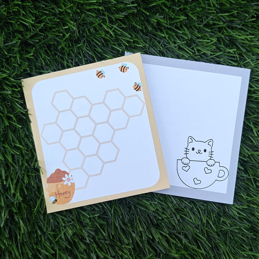 Cat & Honey - Magnetic Notepad - Pack of 2 Notepads