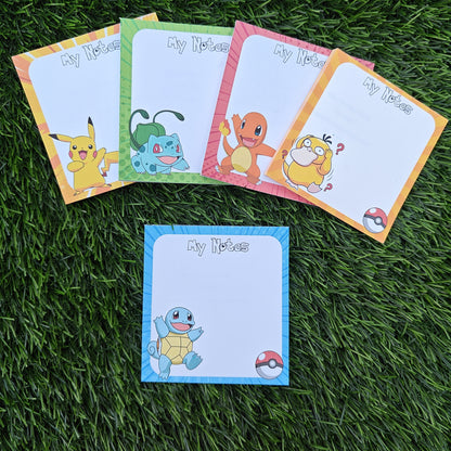 Pokemon - Magnetic Notepad - Pack of 5 Notepads