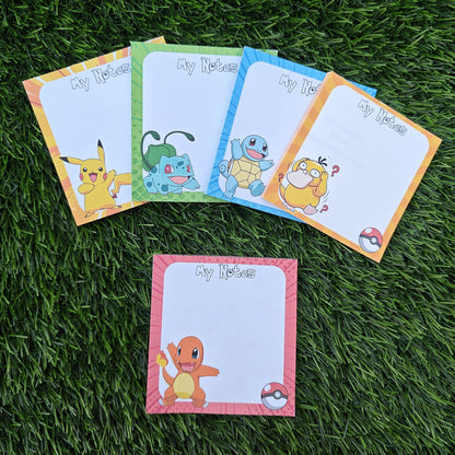 Pokemon - Magnetic Notepad - Pack of 5 Notepads