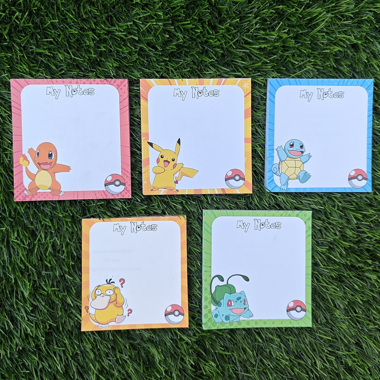 Pokemon - Magnetic Notepad - Pack of 5 Notepads
