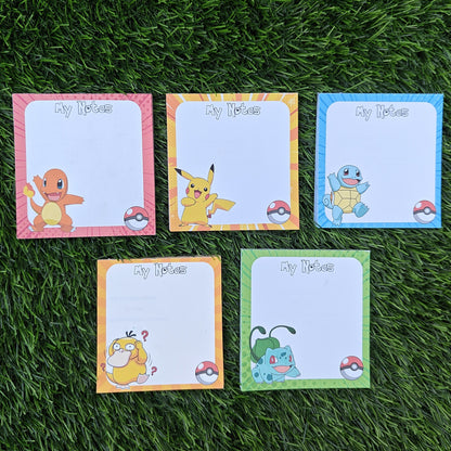 Pokemon - Magnetic Notepad - Pack of 5 Notepads