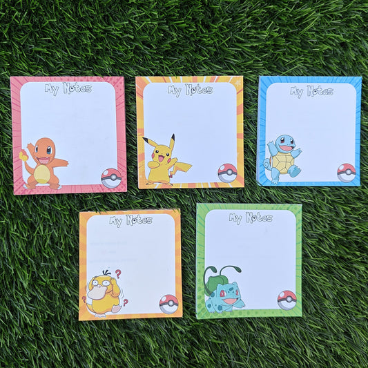 Pokemon - Magnetic Notepad - Pack of 5 Notepads