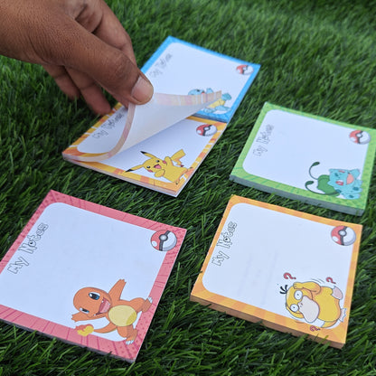 Pokemon - Magnetic Notepad - Pack of 5 Notepads